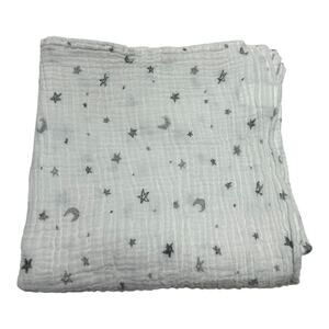 TL Care American Baby Company White Gray Moon Stars Muslin Swaddle Blanket 2018